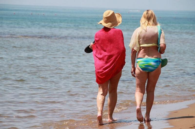 Lopen op het strand-Borstkanker